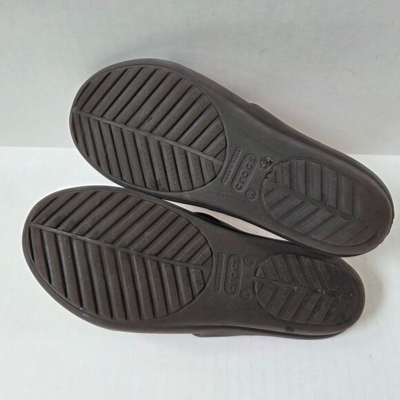 Crocs Sanrah Circle Slides Womens 6 Brown Pink Slip On Sandals